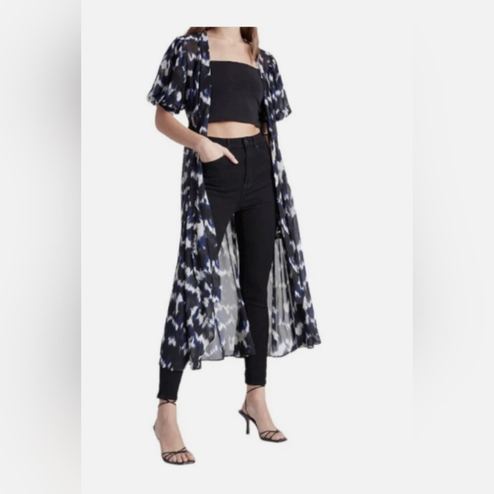 Express Black And Blue Maxy Cover Up Size M/L